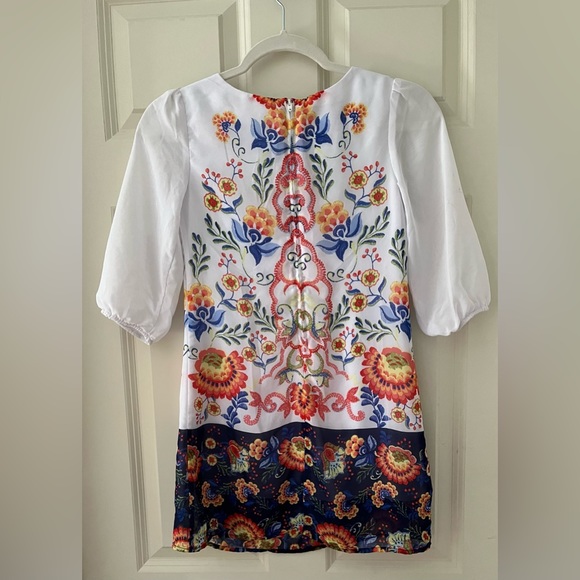 Girls IZ Beyer floral bohemian style dress, size 8 - Picture 2 of 8